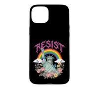 Carcasa para iPhone 15 Plus Vibrante Resist Lady Liberty Rainbow Floral Graphic