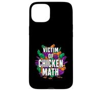 Carcasa para iPhone 15 Plus Victim of Chicken Math Funny Backyard Poultry Farmer