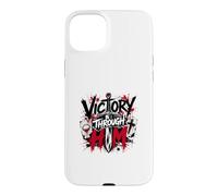 Carcasa para iPhone 15 Plus Victoria a través de él Cruz Guerrera Cristiana