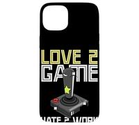 Carcasa para iPhone 15 Plus Vieja Escuela Adulto Gamer Amor 2 Juego Odio 2 Trabajo