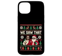 Carcasa para iPhone 15 Plus Vimos Que Jesús Y Santa Claus Divertida Navidad
