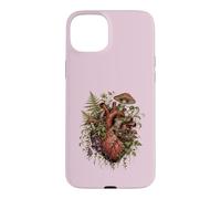 Carcasa para iPhone 15 Plus Vintage Dark Academia Hongo Helecho Botánico Corazón
