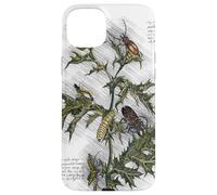 Carcasa para iPhone 15 Plus Vintage Flower Design Botanical Sketch Cottagecore Aesthetic