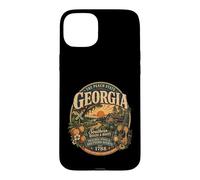 Carcasa para iPhone 15 Plus Vintage Georgia Peach State Southern Roots