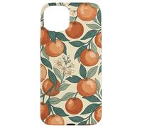 Carcasa para iPhone 15 Plus Vintage Orange Fruit and Blossom Botanical Pattern