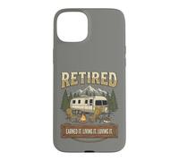 Carcasa para iPhone 15 Plus Vintage Retired RV Camping Camper Fishing Outdoors