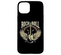 Carcasa para iPhone 15 Plus Vintage Retro Style Playing Music Guitar Forever Rock N Roll