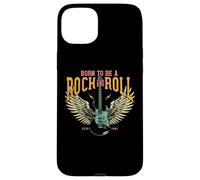 Carcasa para iPhone 15 Plus Vintage Retro Style Playing Music Guitar Forever Rock N Roll