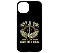 Carcasa para iPhone 15 Plus Vintage Retro Style Playing Music Guitar Forever Rock N Roll