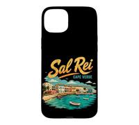 Carcasa para iPhone 15 Plus Vintage Sal Rei Cabo Verde Viaje Souvenir Monumento Regalo