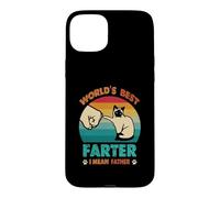 Carcasa para iPhone 15 Plus Vintage World'S Best Farter I Mean Father Best Cat Dad Ever