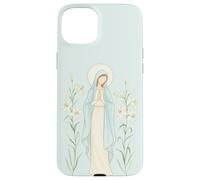 Carcasa para iPhone 15 Plus Virgen María Halo Floral Religioso