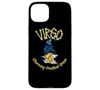 Carcasa para iPhone 15 Plus Virgo Zodiac Gnomo Astrología Diseño Celestial
