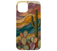 Carcasa para iPhone 15 Plus Vitral Cactus Artful Trendy