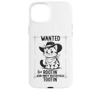 Carcasa para iPhone 15 Plus Wanted for Rootin Most Definitely Tootin Cowboy Cat Farting
