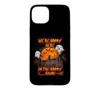Carcasa para iPhone 15 Plus We're Happy Here in The Happy House Halloween Costume Moon