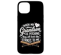 Carcasa para iPhone 15 Plus When My Grandson Is Pitching They All Look Like Strikes
