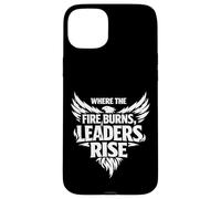 Carcasa para iPhone 15 Plus Where The Fire Burns Leaders Rise Scouting Campfire Camping