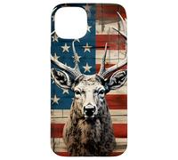 Carcasa para iPhone 15 Plus Whitetail Deer Buck Hunting Vintage Hunter American USA