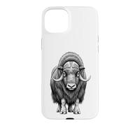 Carcasa para iPhone 15 Plus Wild Musk Buey Amante Ártico Vida Silvestre Naturaleza Arte