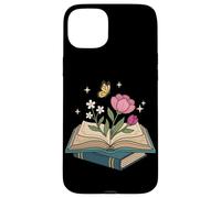Carcasa para iPhone 15 Plus Wildflowers Book Lover Reading Lector de Libros Florales estéticos