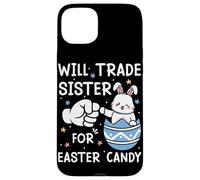 Carcasa para iPhone 15 Plus Will Trade Sister por Dulces de Pascua Lindo Huevo de Conejito