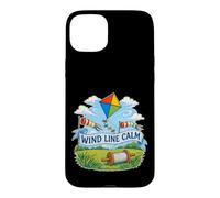 Carcasa para iPhone 15 Plus Wind Line Calm Cometa Carrete Viento