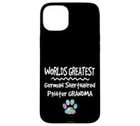 Carcasa para iPhone 15 Plus Worlds Greatest German Puntero de Pelo Corto Abuela Perro Pata
