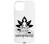 Carcasa para iPhone 15 Plus Yoga te da superpoderes Lotus Meditación Pose
