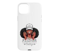 Carcasa para iPhone 15 Plus Zodiac Cancer Inspired Afro Women White Grey Cap Black Girl