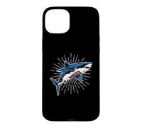 Carcasa para iPhone 15 Plus Zombi Tiburón Blanco Divertido Halloween Jawsome Scary Zombies