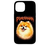 Carcasa para iPhone 15 Pomeranian Metalhead Rock Music Festival de Guitarra Angry