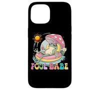 Carcasa para iPhone 15 Pool Babe Lindo Rana Seta Retro Verano Vibes