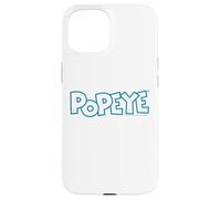 Carcasa para iPhone 15 Popeye The Sailor Man - Cómic Retro con Logotipo de Texto Moderno