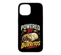 Carcasa para iPhone 15 Powered by Burritos Funny Burrito Saying Humor Joke Gag