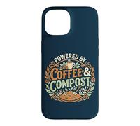 Carcasa para iPhone 15 Powered by Coffee & Compost Funny Gardener