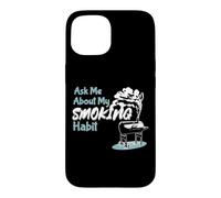 Carcasa para iPhone 15 Pregúntame sobre mi hábito de Fumar BBQ Grill Funny Meat Lovers
