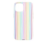 Carcasa para iPhone 15 Preppy Striped Summer Rainbow Stripes