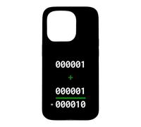 Carcasa para iPhone 15 Pro 1+1=10 Binario Matemáticas Broma Programador Humor