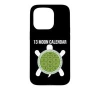 Carcasa para iPhone 15 Pro 13 Moon Turtle Lunar Calendario Naturaleza Diseño Shell