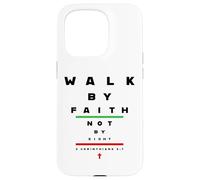 Carcasa para iPhone 15 Pro 2 Corinthians 5:7 - Walk by Faith Not by Sight Vision Chart