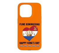 Carcasa para iPhone 15 Pro 27 de Abril Holanda Día del Rey Orgulloso Holandés Papá Mamá Tía Niño