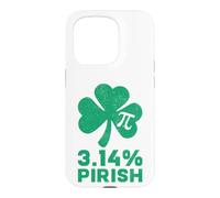 Carcasa para iPhone 15 Pro 3.14% Pirish Pi Día y San Patricio Matemáticas Profesor Irlandés Divertido