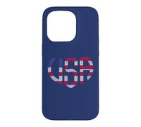 Carcasa para iPhone 15 Pro 4 de Julio USA Dot Letter