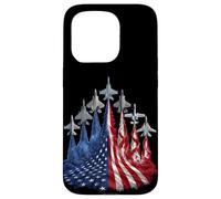 Carcasa para iPhone 15 Pro 4th of July Fighter Jet US Flag American Military Planes
