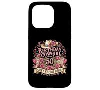 Carcasa para iPhone 15 Pro 50th Birthday Cowgirl 50 Year Old Country Western Girl Women