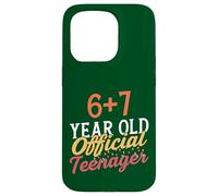 Carcasa para iPhone 15 Pro 6 7 Meme Diseño de cumpleaños número 13 Ahora Soy Oficialmente un Adolescente