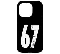 Carcasa para iPhone 15 Pro 67 Diseño gráfico de números atrevidos envejecidos