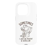 Carcasa para iPhone 15 Pro A Veces Solo Estoy cagando una Rana, Divertido, mamá, papá, Viejo cumpleaños