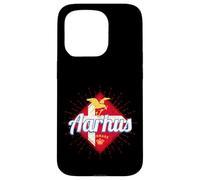 Carcasa para iPhone 15 Pro Aarhus Ciudad Dinamarca Gaviota Vintage Bandera Recuerdo